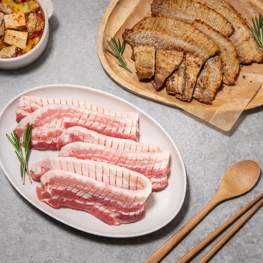 Fresh Pork Belly – Honeycombed Cut 500g | 蜂巢花刀猪五花