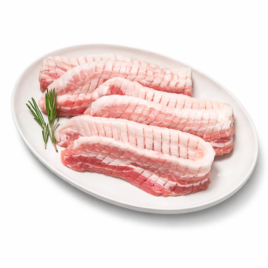 Fresh Pork Belly – Honeycombed Cut 500g | 蜂巢花刀猪五花